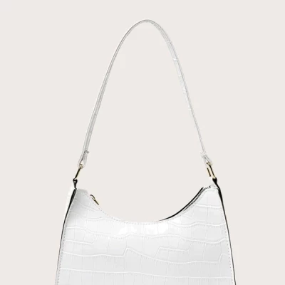 Croc Embossed Shoulder Bag